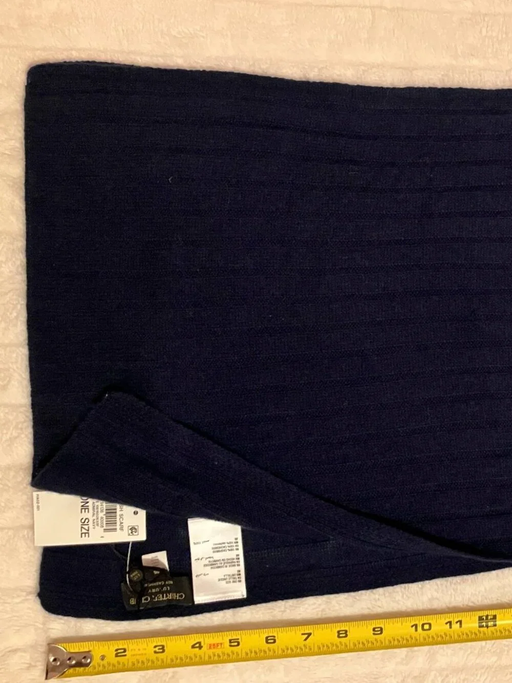 NAVY BLUE ONE SIZE Charter Club Luxury 100% Cashmere Scarf